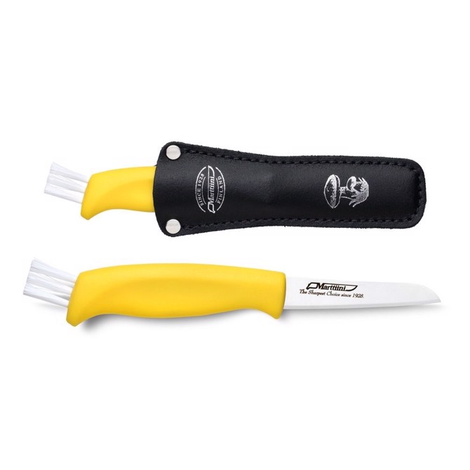 Marttiini Svampekniv med Læderskede – Perfekt til svampejagt