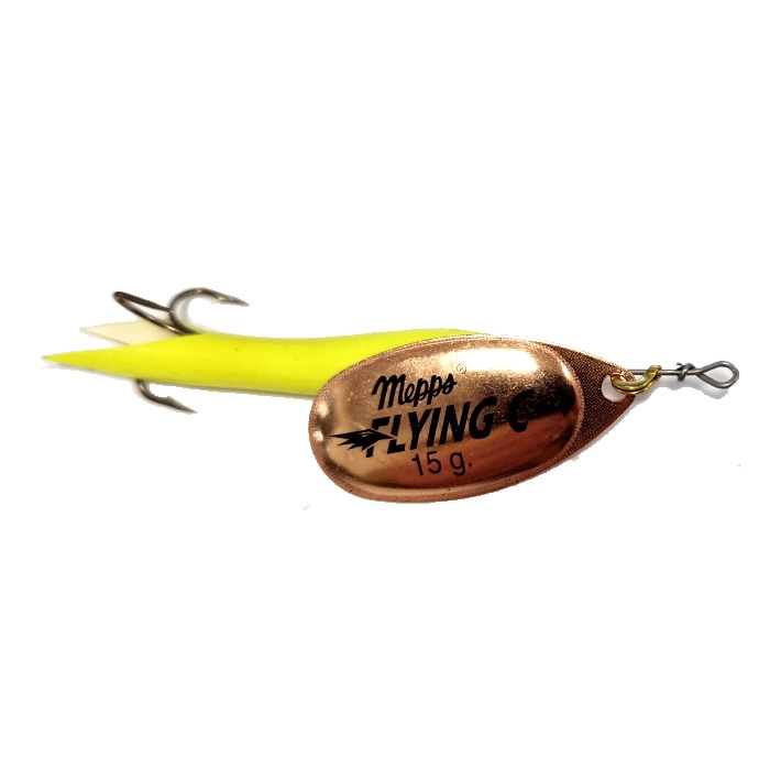 Mepps Flying C Upstream G Fluo Gul Kobber Kondomspinner