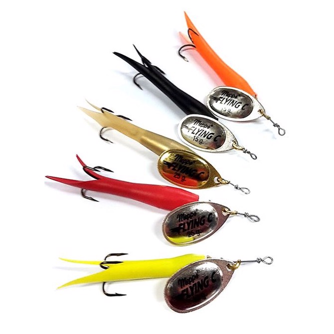 Mepps Flying C Spinner  Gr Fluo Gul Guld   Kondomspinner