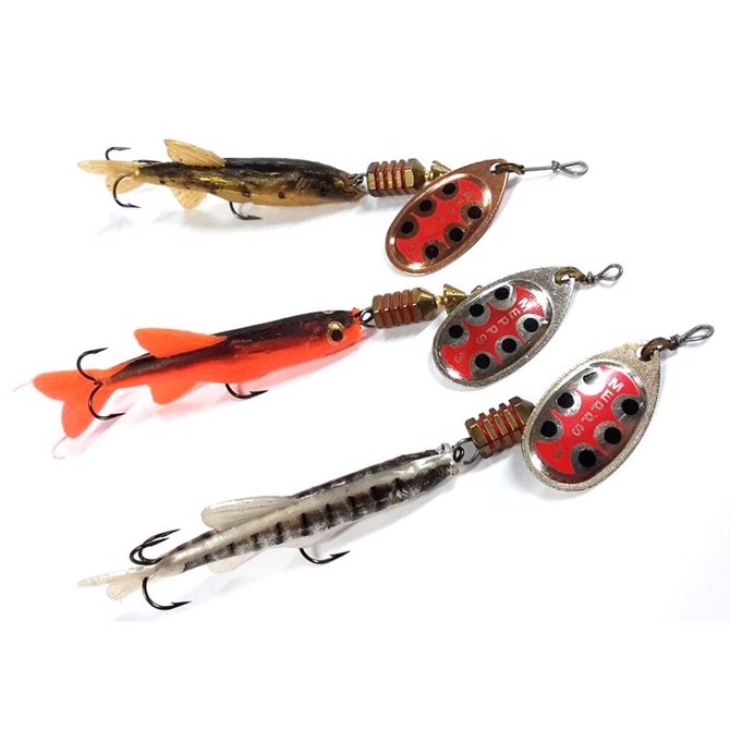 Mepps Tw Minno Spinner M med Hvid Gummifisk - Hurtig Levering!