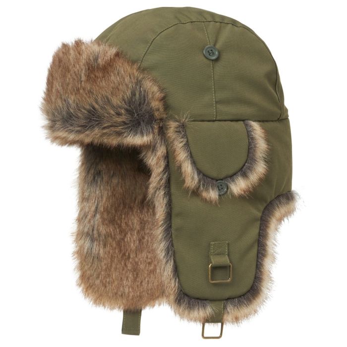 MJM Trapper Faux Fur Hatte - Naturlig Army Stil