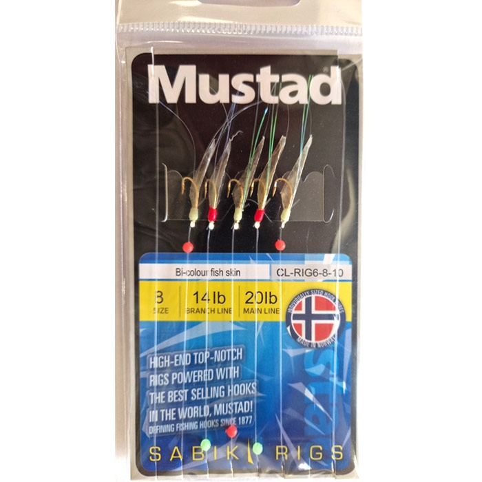 Mustad Sildeforfang med Ægte Fiskeskind - Hvid Kvalitet