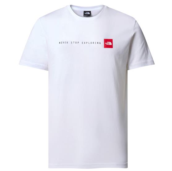 The North Face Mens Ss Never Stop Exploring Tee  White