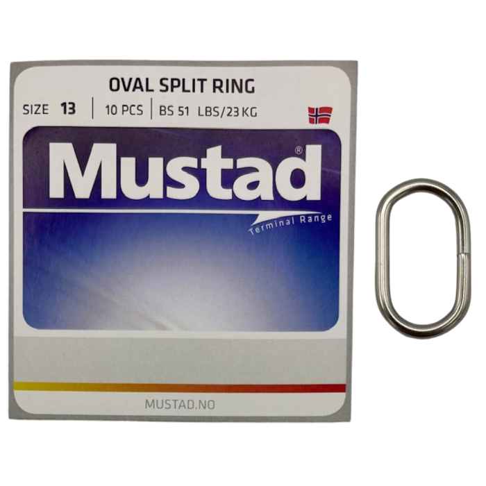 Mustad Oval Split Ring - Kvalitet til fiskeriudstyr
