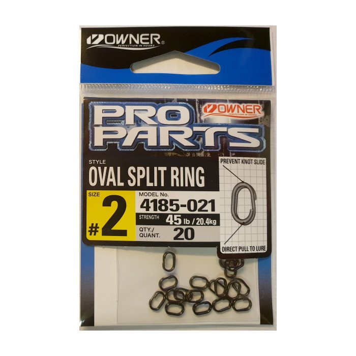 Owner Oval Split Ring 20 stk - Stærke Hægter til Fiskeri