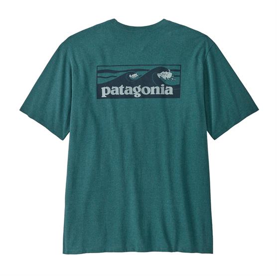 Patagonia T-shirt med lomme – Wetland Blue, bæredygtig stil