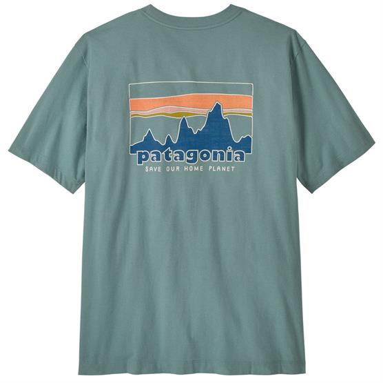 Patagonia Mens   Skyline T Shirt  Blue Sage
