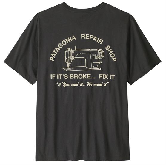 Patagonia Mens Repair Shop T Shirt  Ink Black