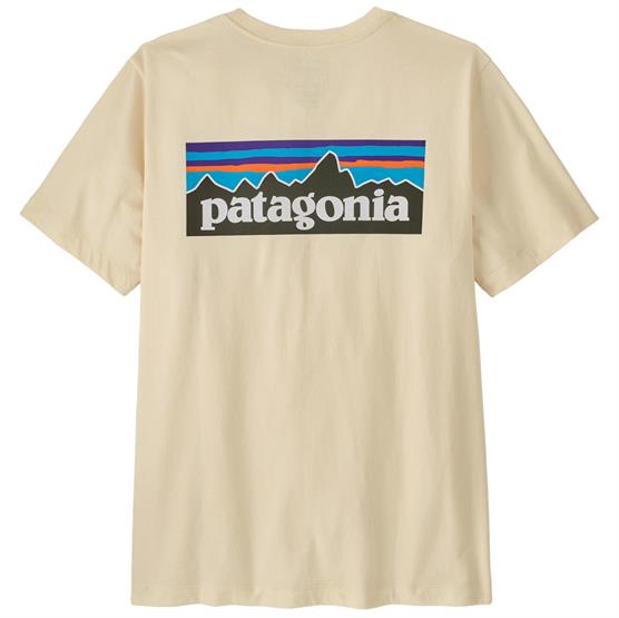 Patagonia Mens P  Logo T Shirt  Undyed Natural