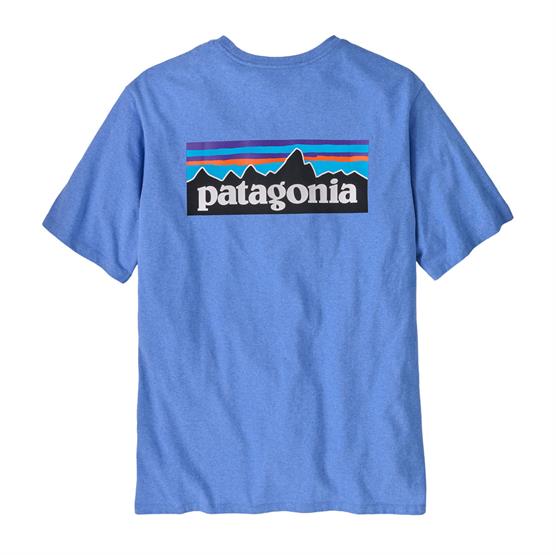 Patagonia P-6 Logo T-shirt i Abundant Blue - Tilbud!