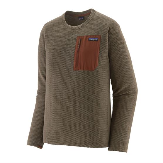 Patagonia R1 Air Crew i Marlow Brown - Fleece til mænd