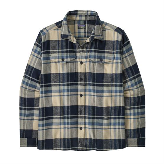 Patagonia Fjord Flannel Skjorte - Økologisk i Sunken Blue