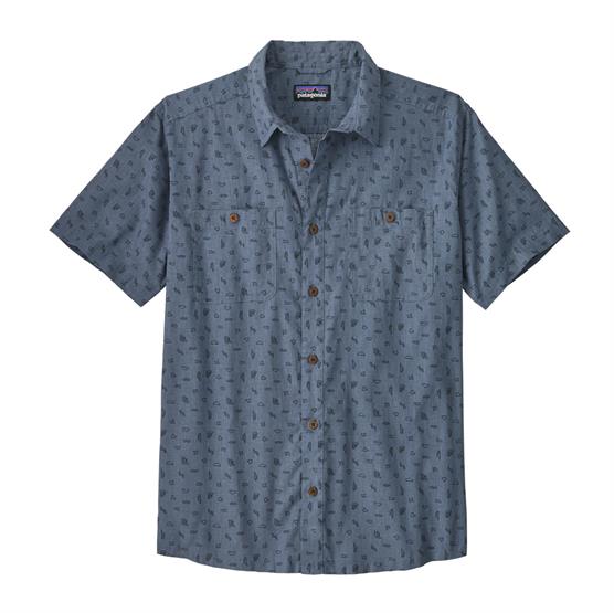 Patagonia Mens Back Step Shirt Tiny Islands Utility Blue