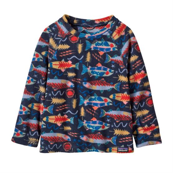 Patagonia Baby Micro D Crew  Salmon Energy   New Navy