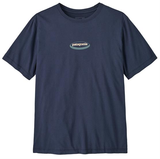 Patagonia Mens   Oval Logo T Shirt  New Navy   Kaleido
