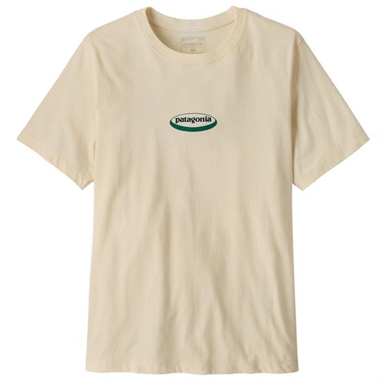 Patagonia Mens   Oval Logo T Shirt  Undyed Natural