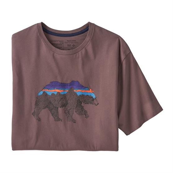 Patagonia T-shirt til mænd i økologisk bomuld - Brun bjørn