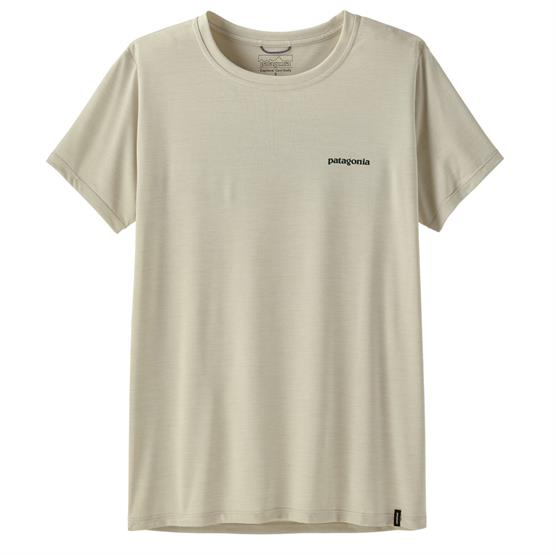 Patagonia Womens Cap Cool Daily Shirt   Boardshort Logo  Dyno White