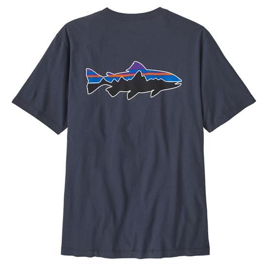 Patagonia Mens Fitz Roy Trout T Shirt  Smolder Blue