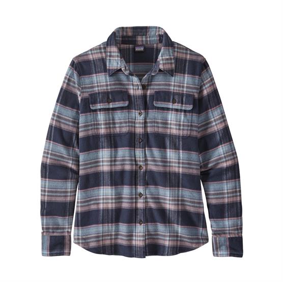 Patagonia Langærmet Flannel Skjorte til Dame - Smoulder Blue