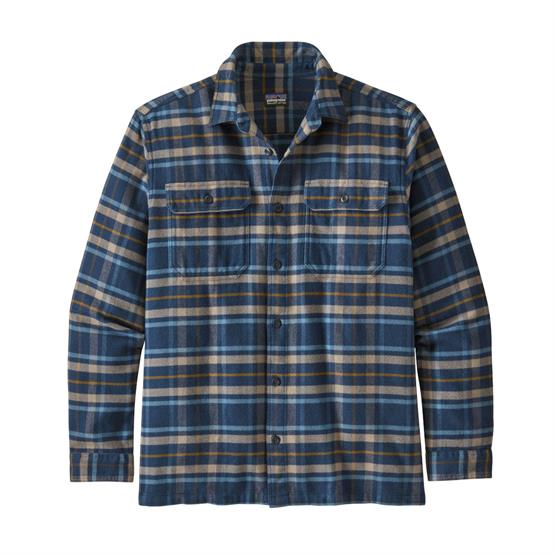Patagonia Herre Langærmet Flannel Skjorte - Navy Tern