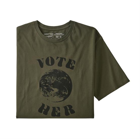 Patagonia Vote Her Økologisk T-Shirt til Mænd - Basin Green