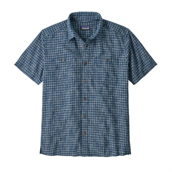 Patagonia Herreskjorte Back Step i Ikat Net - Stone Blue