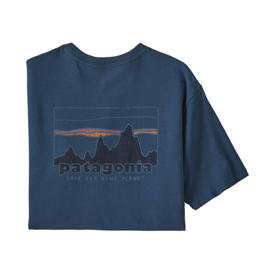Patagonia Mens   Skyline Organic T Shirt  Tidepool Blue