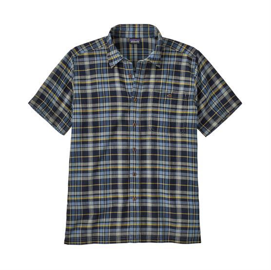 Patagonia Mens A C Shirt  Paint Plaid   Tidepool Blue