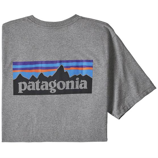 Patagonia P Logo Responsibili T-shirt i Grå - Bæredygtig valg