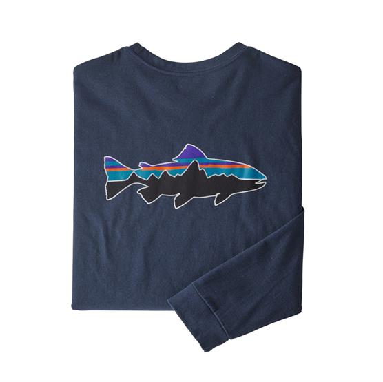Patagonia Langærmet Fitz Roy Trout T-Shirt - Ny Navy
