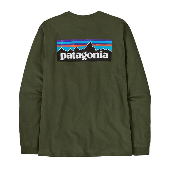 Patagonia Langærmet T-shirt med P-6 Logo i Torrey Pine Grøn