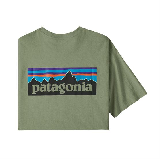 Patagonia P-6 Logo T-shirt i Sedge Green - Miljøvenlig valg