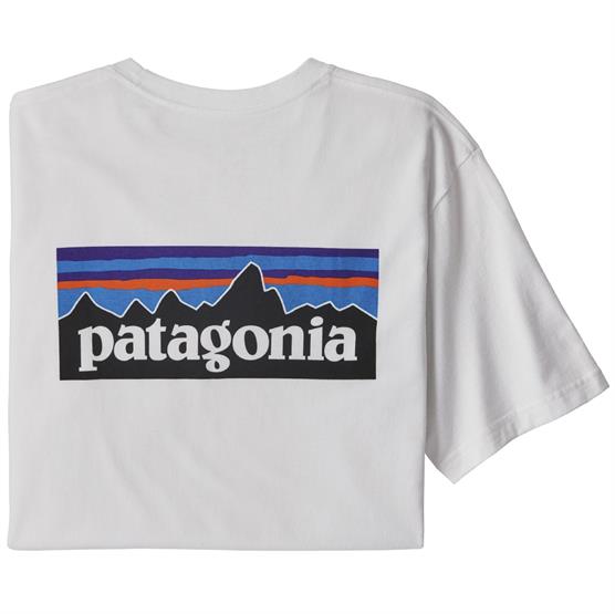 Patagonia Mens P  Logo Responsibili Tee  White