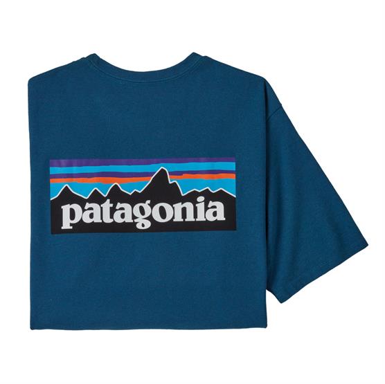Patagonia P-6 Logo Responsibili-Tee i Wavy Blue - Udsalg!