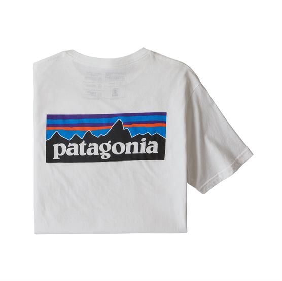 Patagonia Herre P Logo Økologisk T-Shirt - Hvid