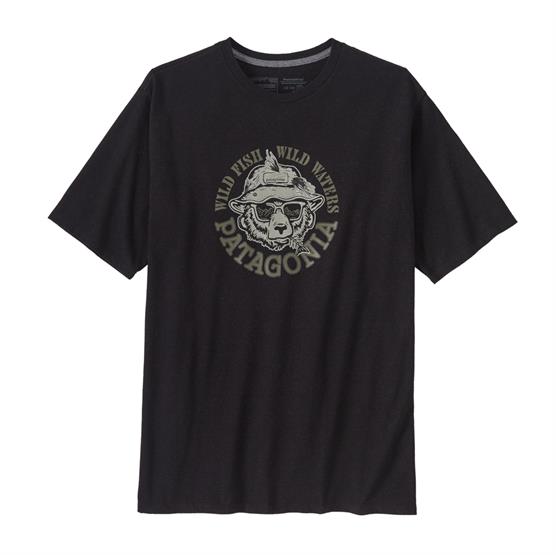Patagonia Take A Stand T-Shirt - Wild Grizz, Ink Black