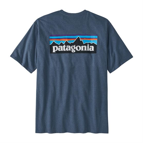 Patagonia P-6 Logo Bæredygtig T-Shirt - Utility Blue
