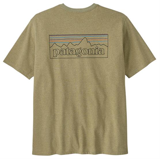 Patagonia Mens P  Logo Responsibili Tee  P  Outline   Gumtree Green