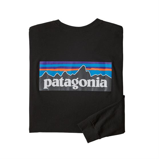 Patagonia Langærmet T-Shirt med P-6 Logo - Sort
