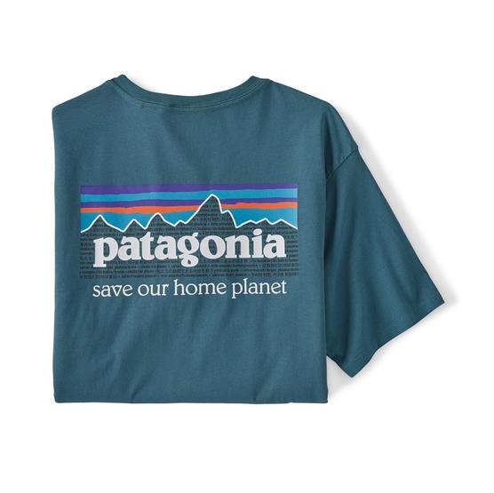Patagonia P-6 Mission Økologisk T-Shirt - Abalone Blå