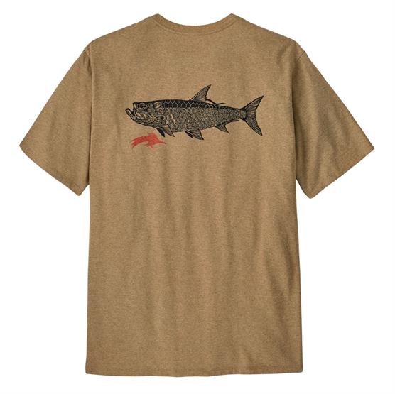 Patagonia Mens Take A Stand Responsibili Tee  Salty Roach   Bobcat Brown