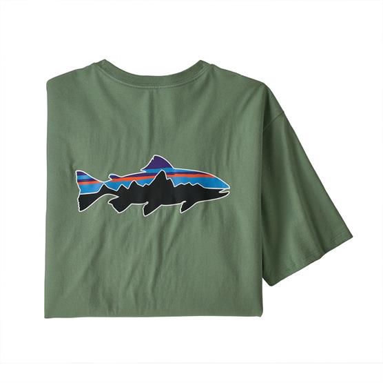 Patagonia Fitz Roy Fish Økologisk T-Shirt - Sedge Green