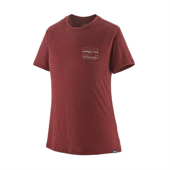 Patagonia Cap Cool Merino T-shirt til kvinder - Sequoia Red