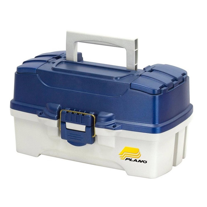 Plano  Tray Tackle Box  Blue Metallic Offwhite   Grejbokse   Grejæsker