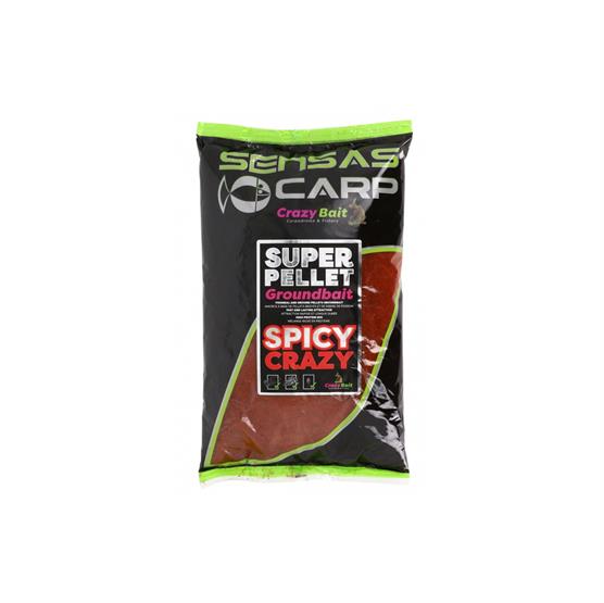 Sensas Crazy Super Pellet Foder 1 Kg - Effektivt Karpefoder