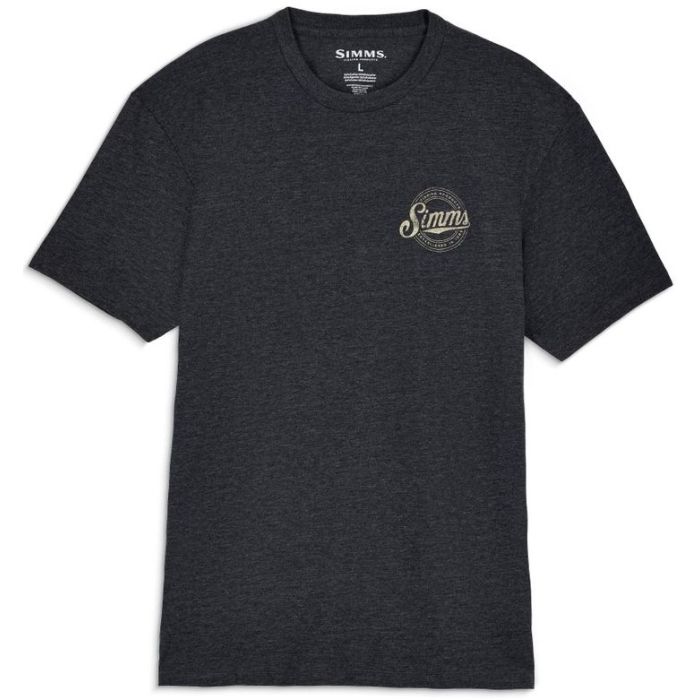 Simms Circle Lockup T Shirt Charcoal Heather