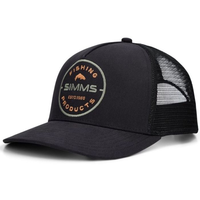Simms Double Haul Trucker Cap Black Rounder