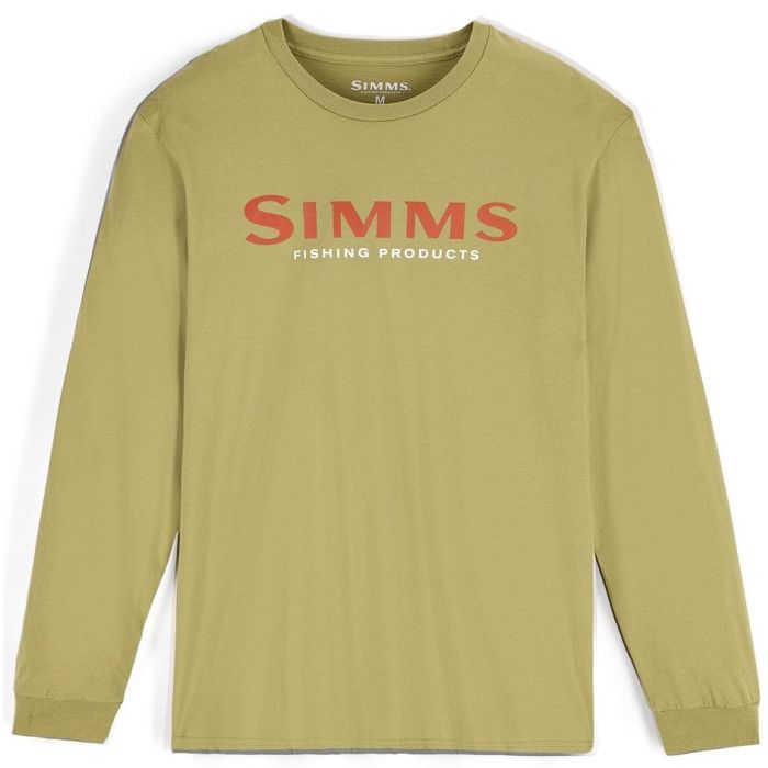 Simms Langærmet T-shirt med Logo - Tent Green