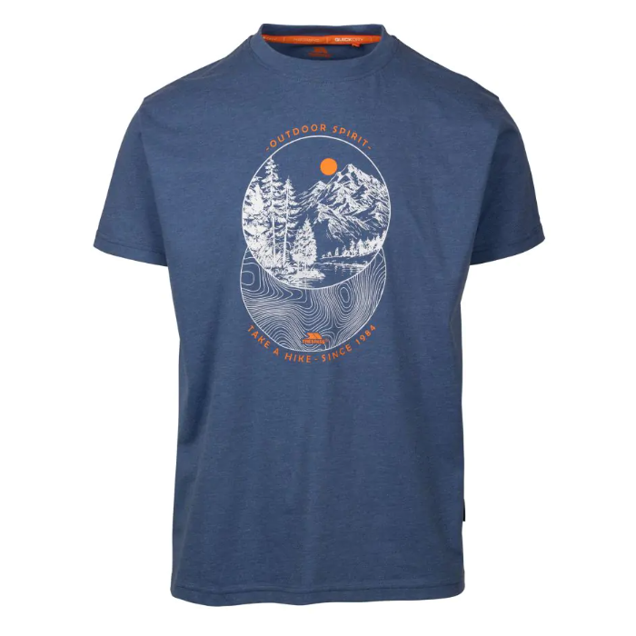 Trespass Flagel T Shirt Indigo Blue Marl